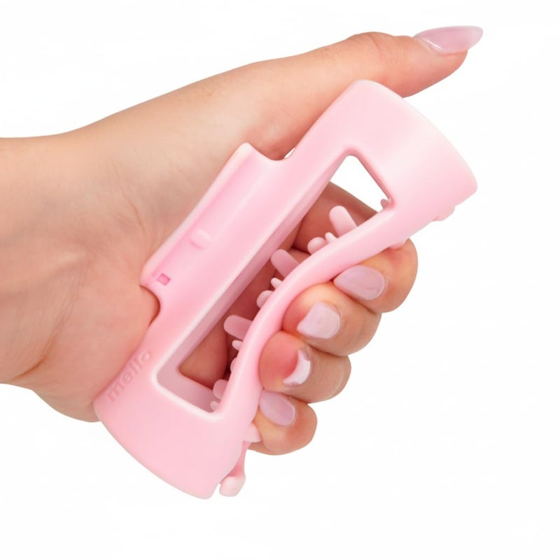 Mello The Original Hair Claw Clip Squishy Claw Clip Made in Korea Patent Pending 30021976 (Pink, Medium) - Image 1